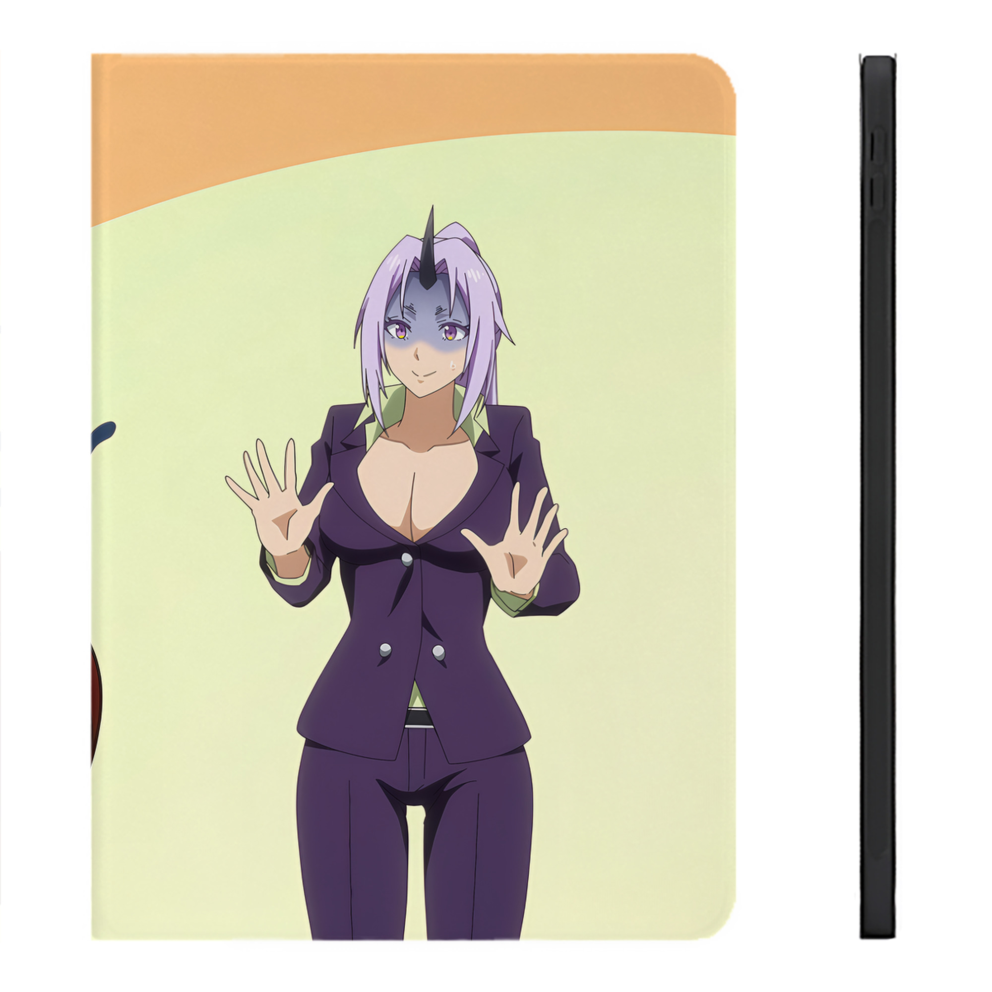 （画像用） 転スラ Regarding Reincarnated to Slime IPadケース ペンホルダー付き ブックスタイルデザイン